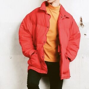 Vintage Swan Brand Down Full Zip Hooded Puffer Jacket